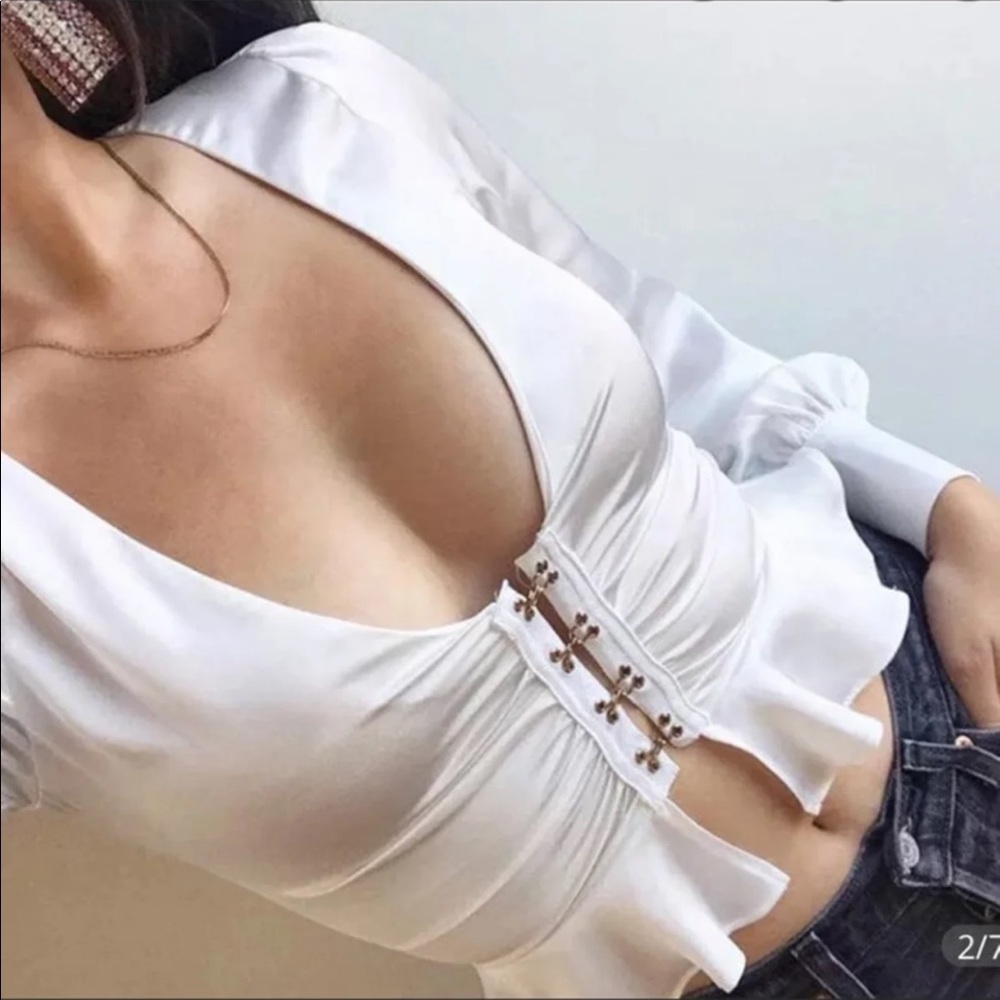 COPY - White satin top